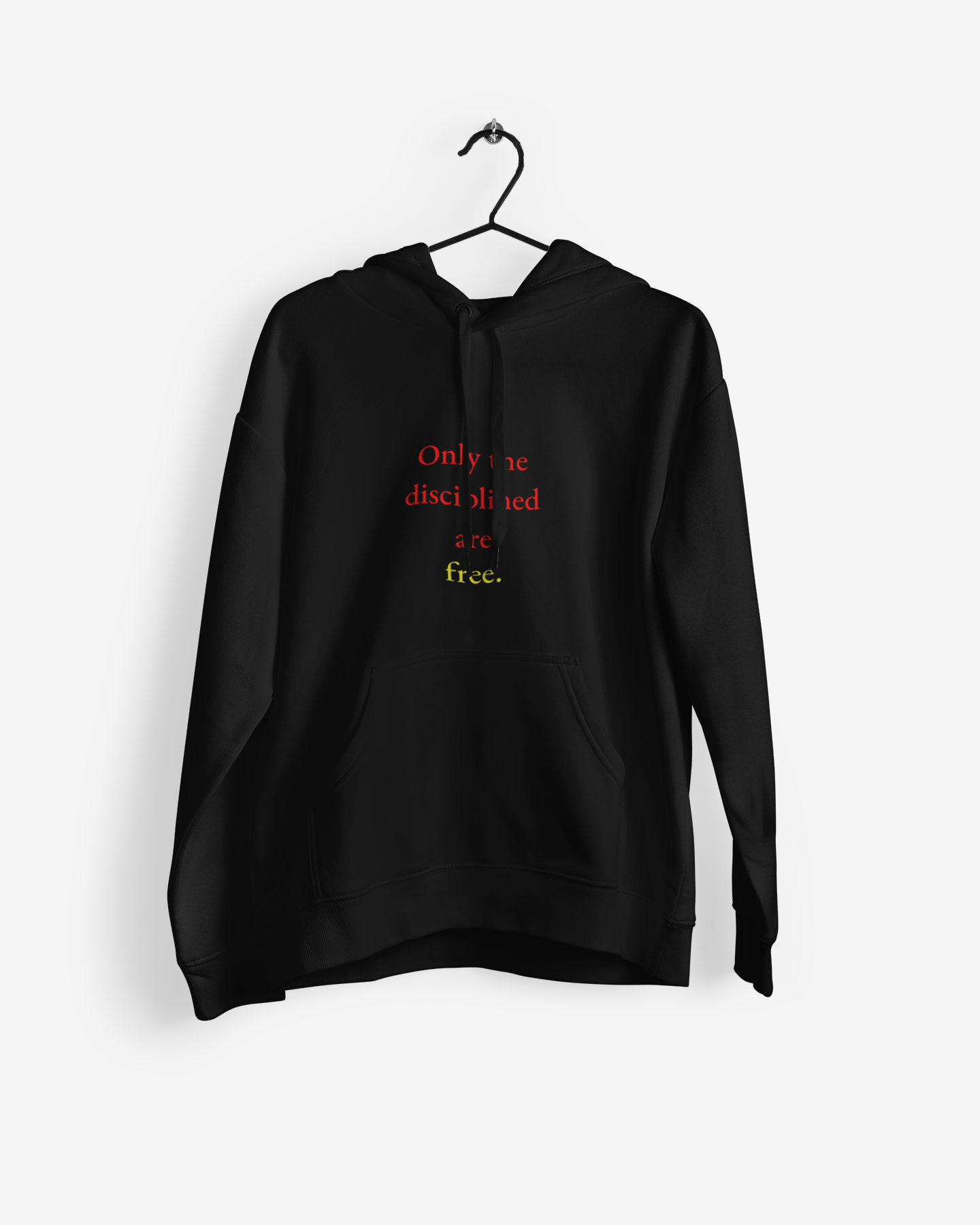 Only the Disciplined Are Free Hoodie – Motivational Black Hoodie | Shepherd’s Rune