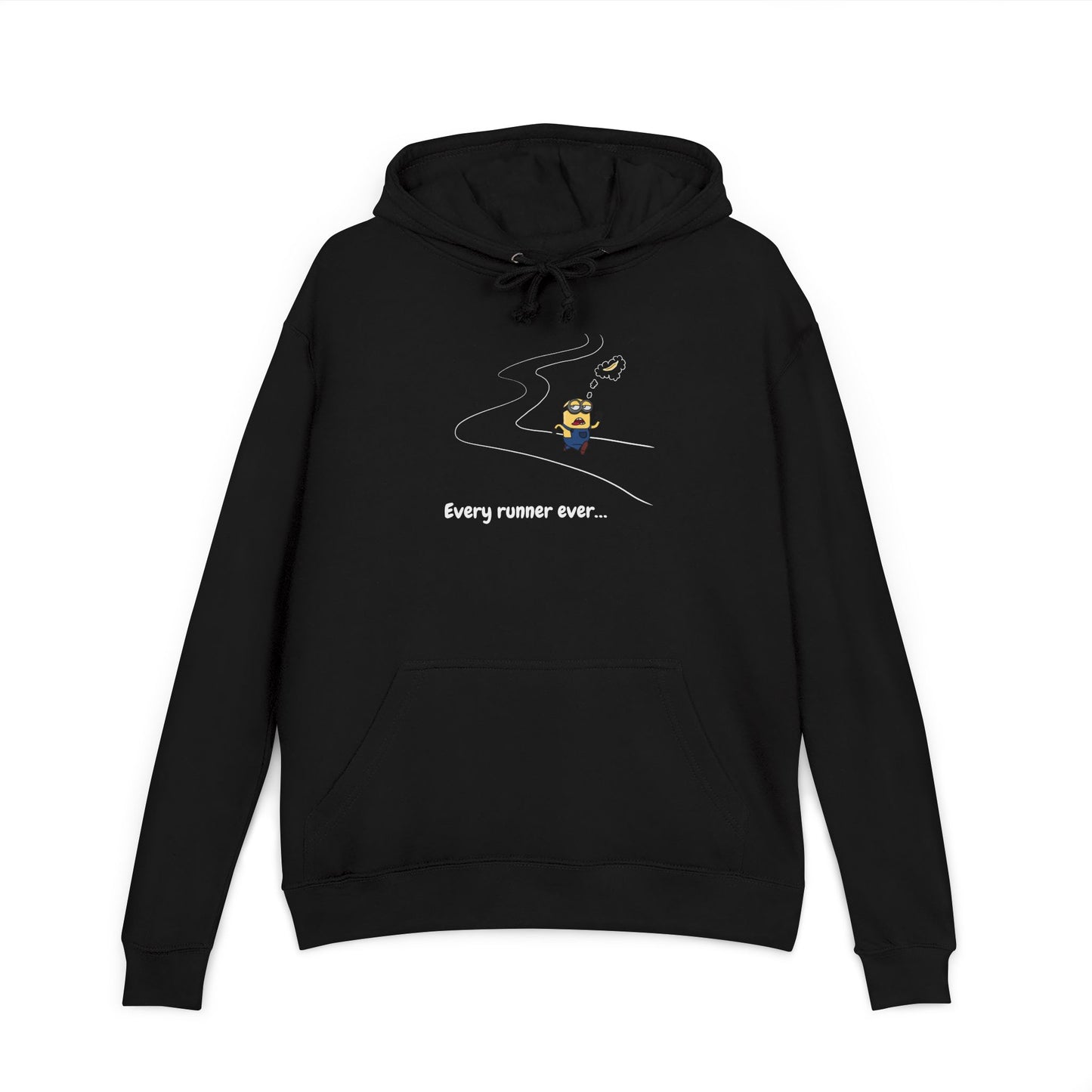 Funny Minion Banana Running Humor Hoodie - "Every Runner Ever..."