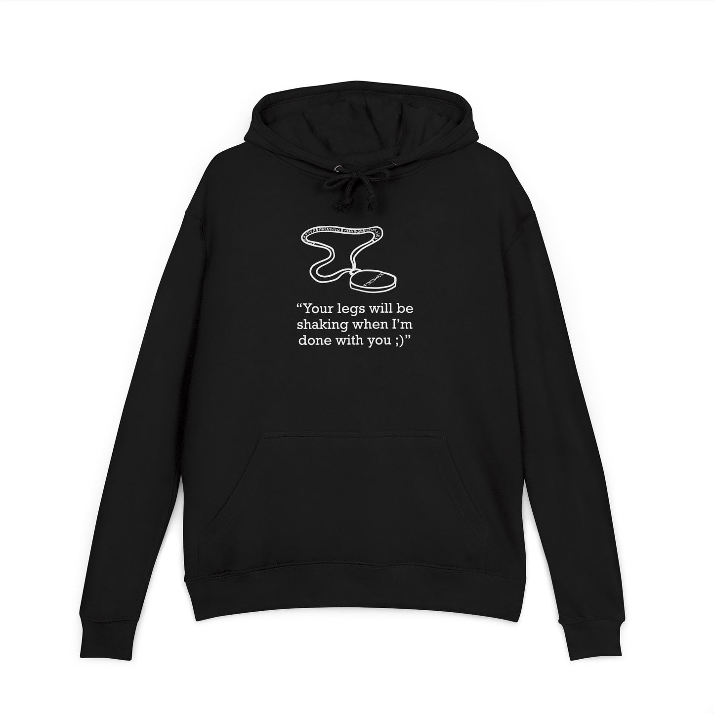 Finish-Line Humor | Marathon Running Hoodie, Race-Day Hoodie