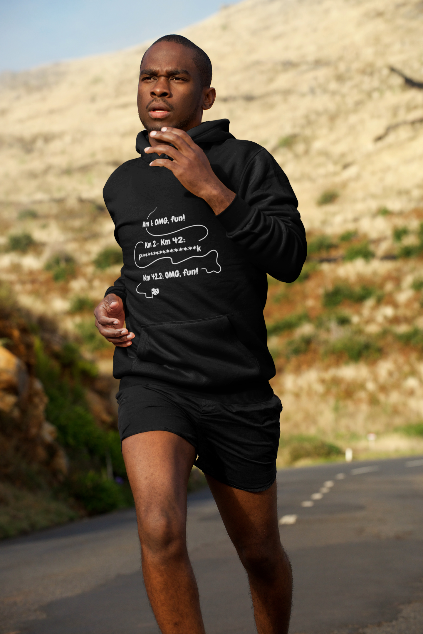 Funny Hoodie for marathon runners - The emotional rollercoaster