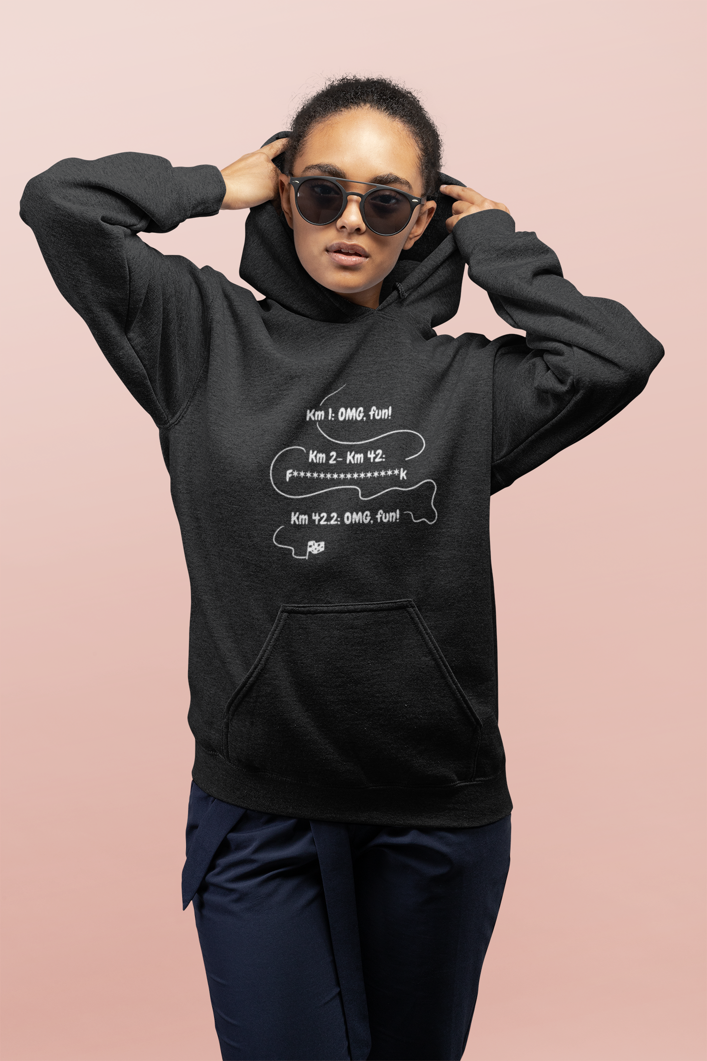 Funny Hoodie for marathon runners - The emotional rollercoaster
