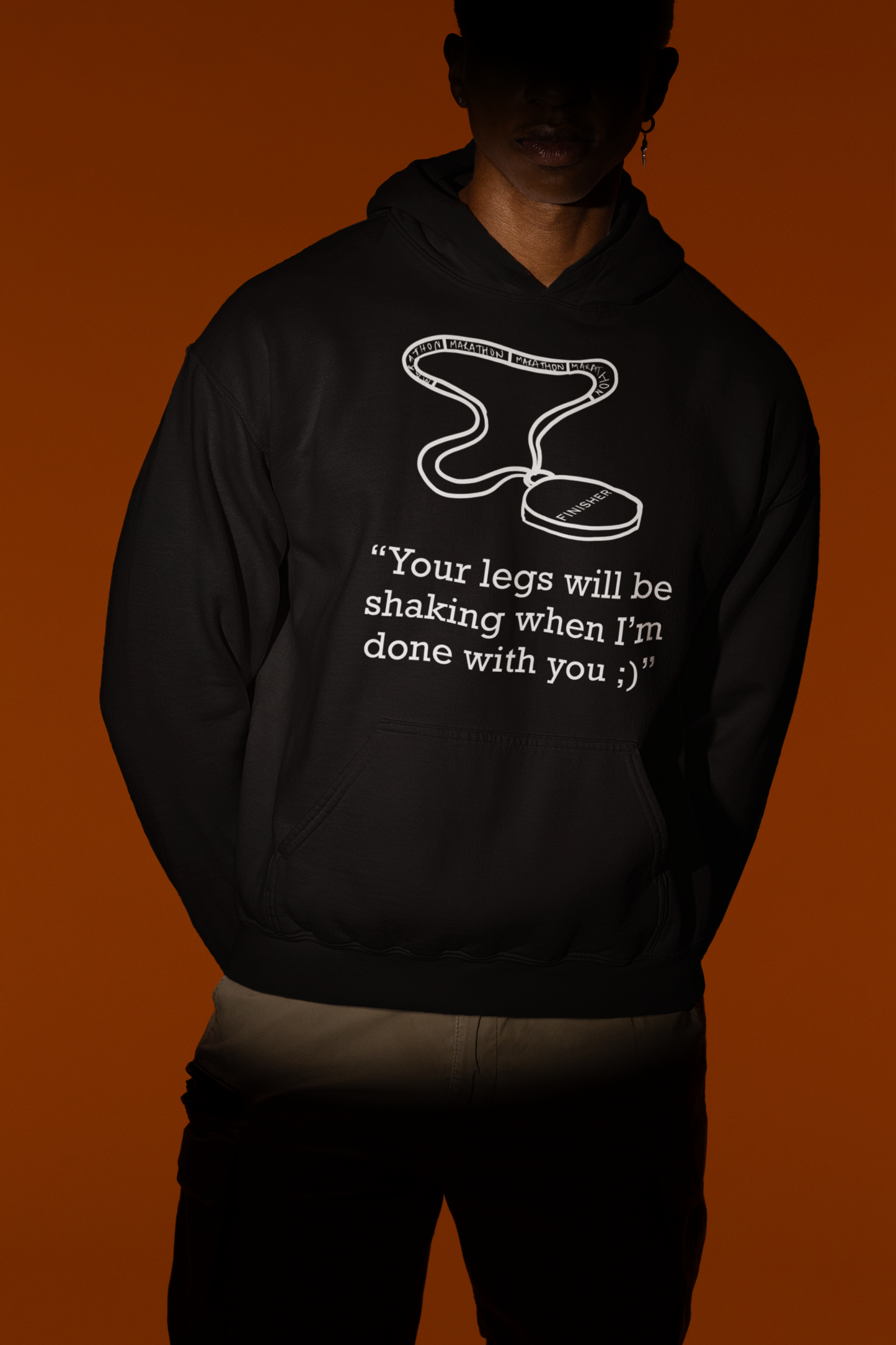 Finish-Line Humor | Marathon Running Hoodie, Race-Day Hoodie