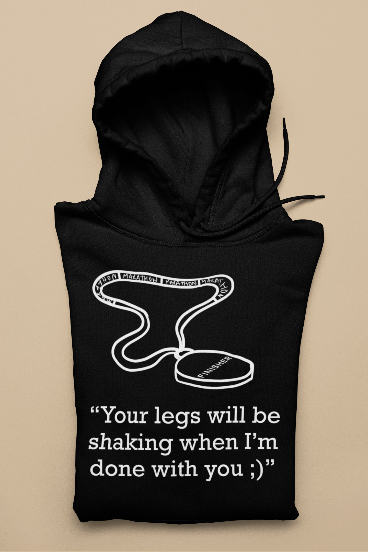 Finish-Line Humor | Marathon Running Hoodie, Race-Day Hoodie