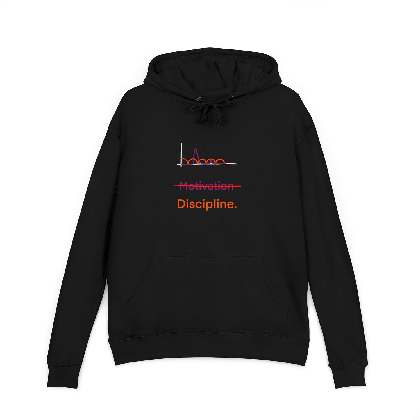 Discipline Over Motivation Hoodie – Bold Black Motivational Hoodie | Shepherd’s Rune