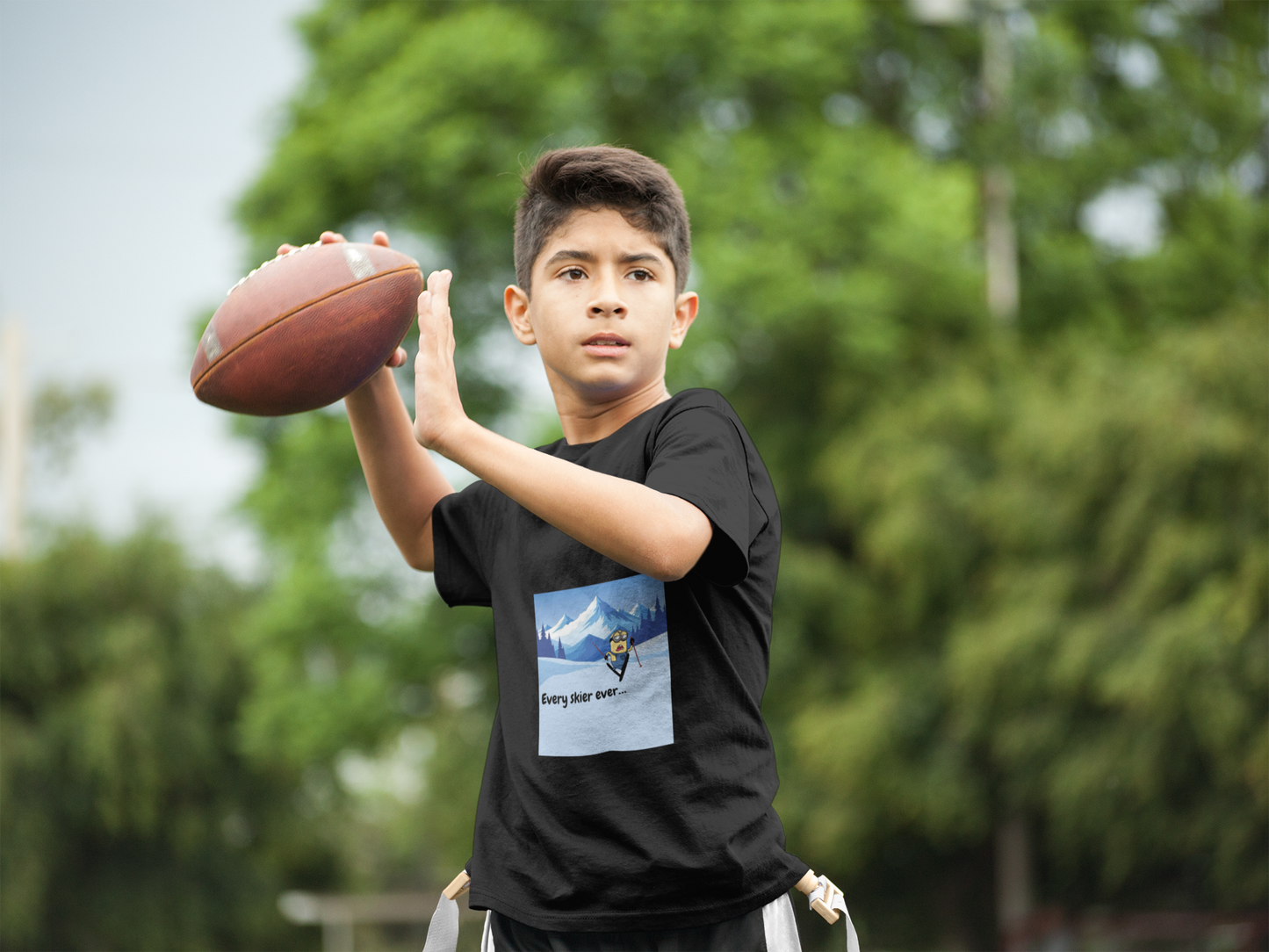 "Every skier ever" - humourous tshirt